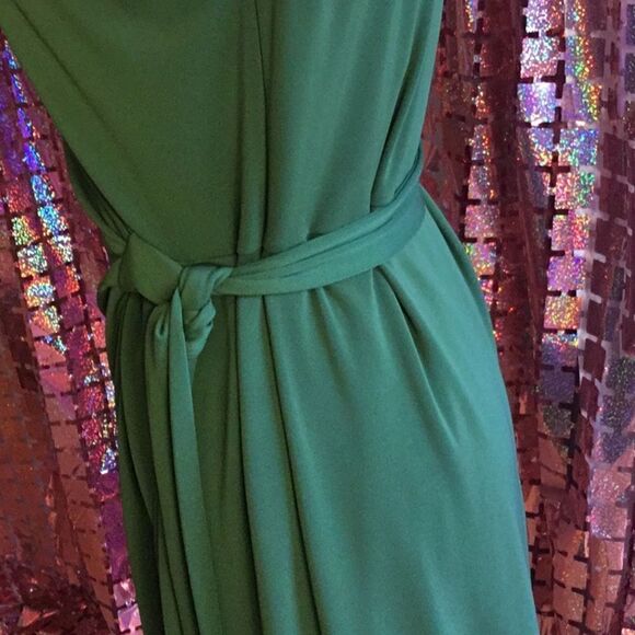 NWOT ANN TAYLOR sleeveless wrap top dress in small army green color - Picture 8 of 13